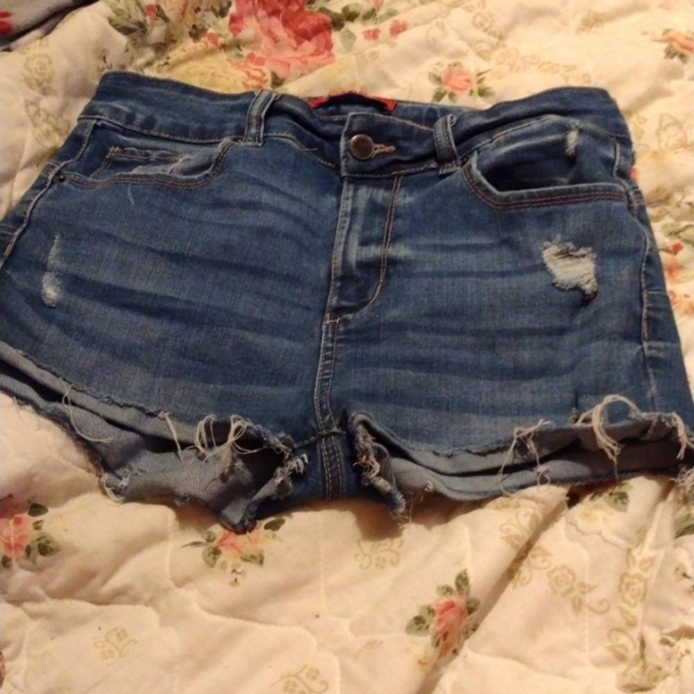 BUTT I Love You cut off denim shorts